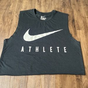 Nike cropped muscle tee workout top.
